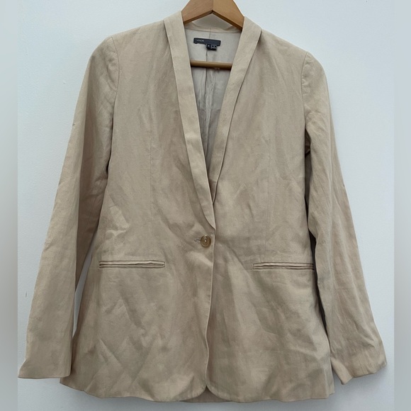 Vince Jackets & Blazers - VINCE linen blend blazer tan khaki 4